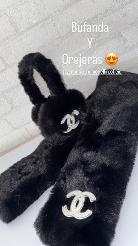 SET CHANEL BUFANDA Y OREJERAS - imagen 1