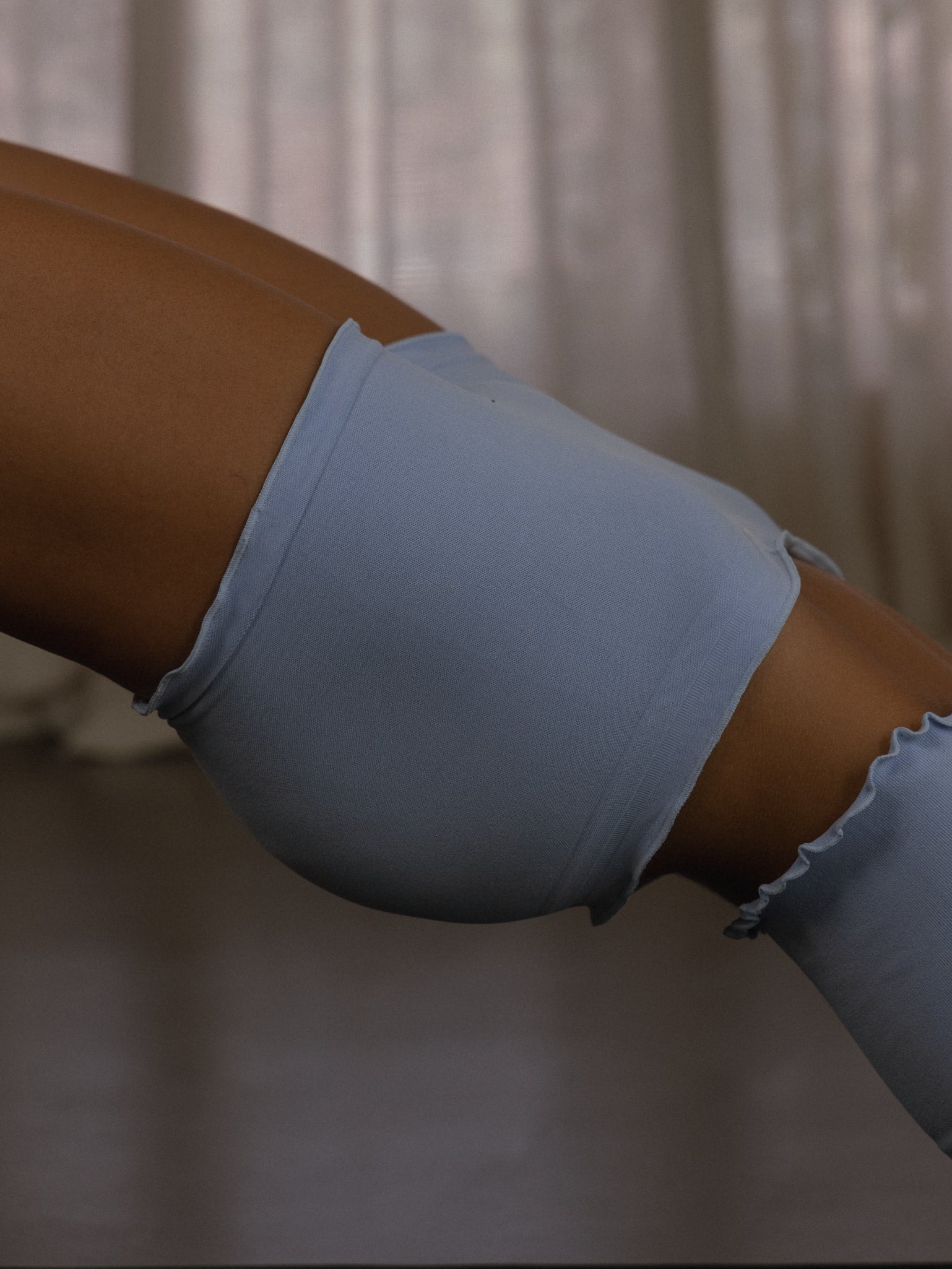 RUCHED SEAMLESS MINI BOXER - BABY BLUE - imagen 1