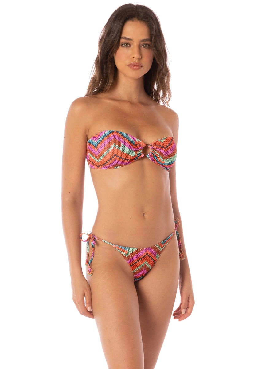 Maaji Neon Rush Daelia Ring Bandeau Bikini Top - imagen 1