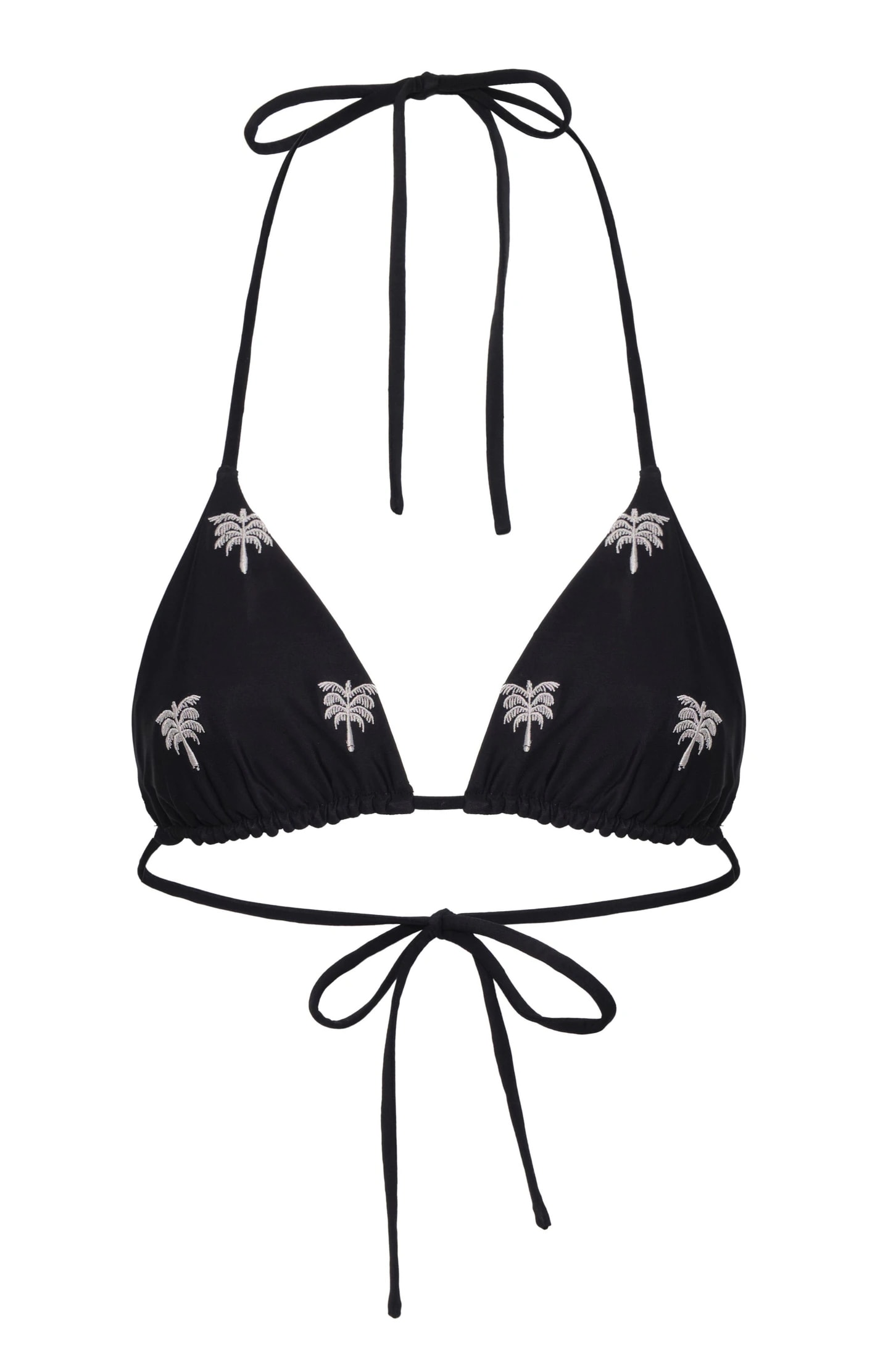 Gorgona Embroidered Top / Black - Ivory Polka Palms - imagen 1
