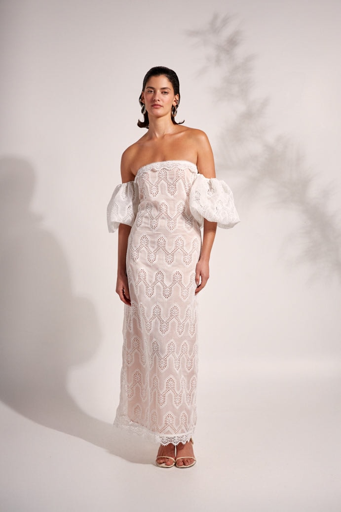 AURELIA MAXI DRESS WHITE - imagen 1