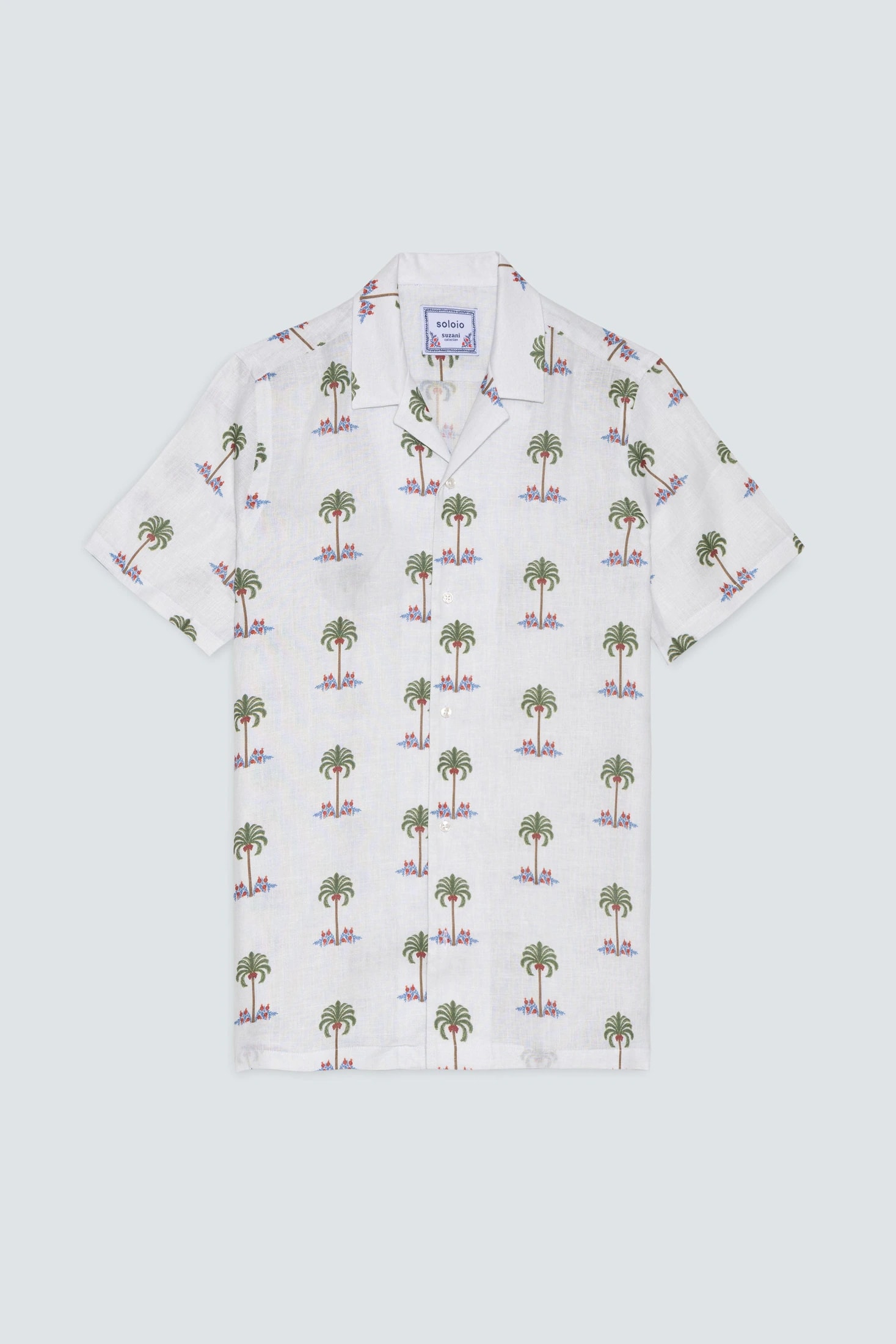 Men's linen shirt white gioventu - imagen 1