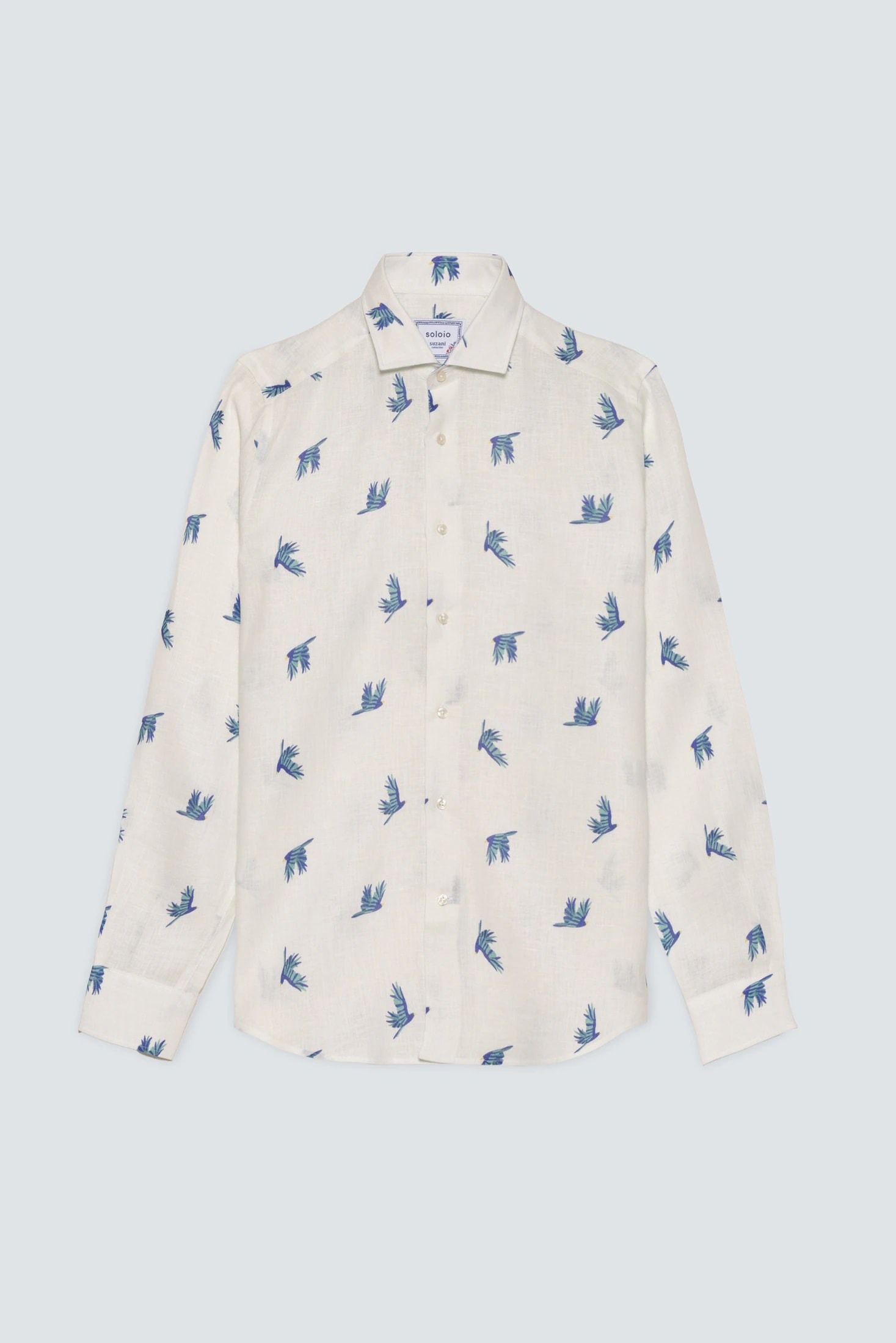 Men's linen shirt white prosperita - imagen 1