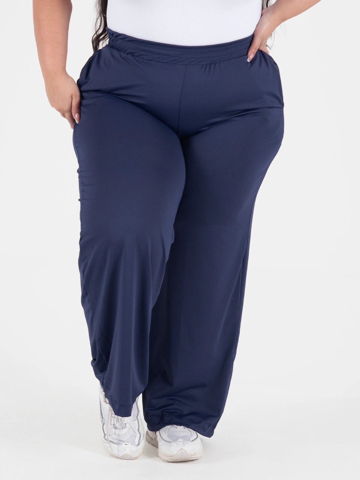 sahay pantalon azul oscuro talla plus - imagen 1
