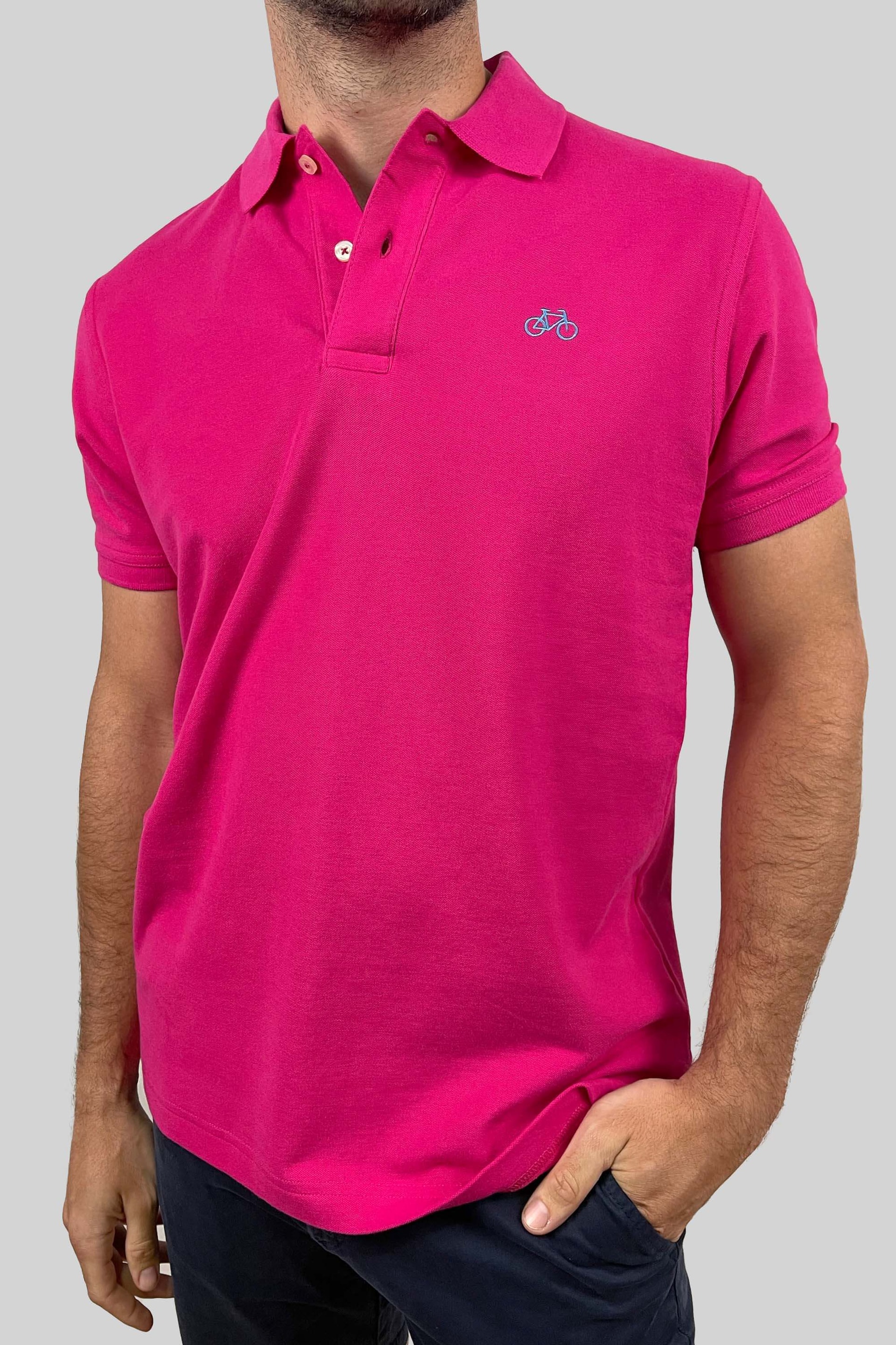POLO MANGA CORTA FUCSIA - imagen 1