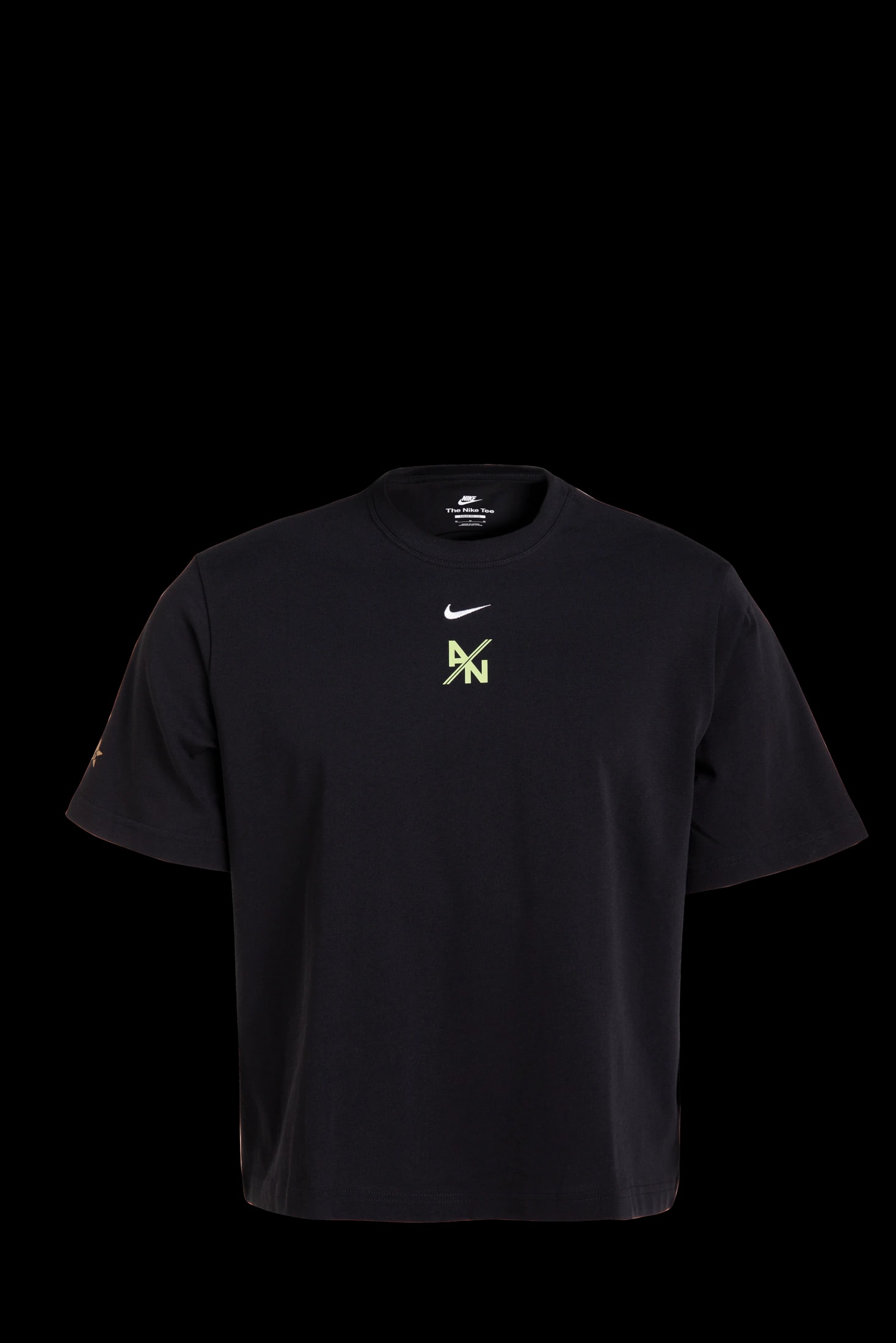 CAMISETA NEGRA MUJER NIKE AN VERDE - imagen 1