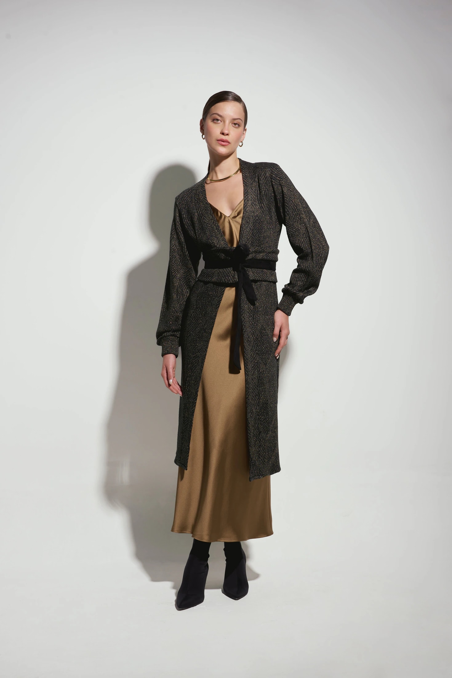 Cárdigan Atenea Negro-Dorado - imagen 1