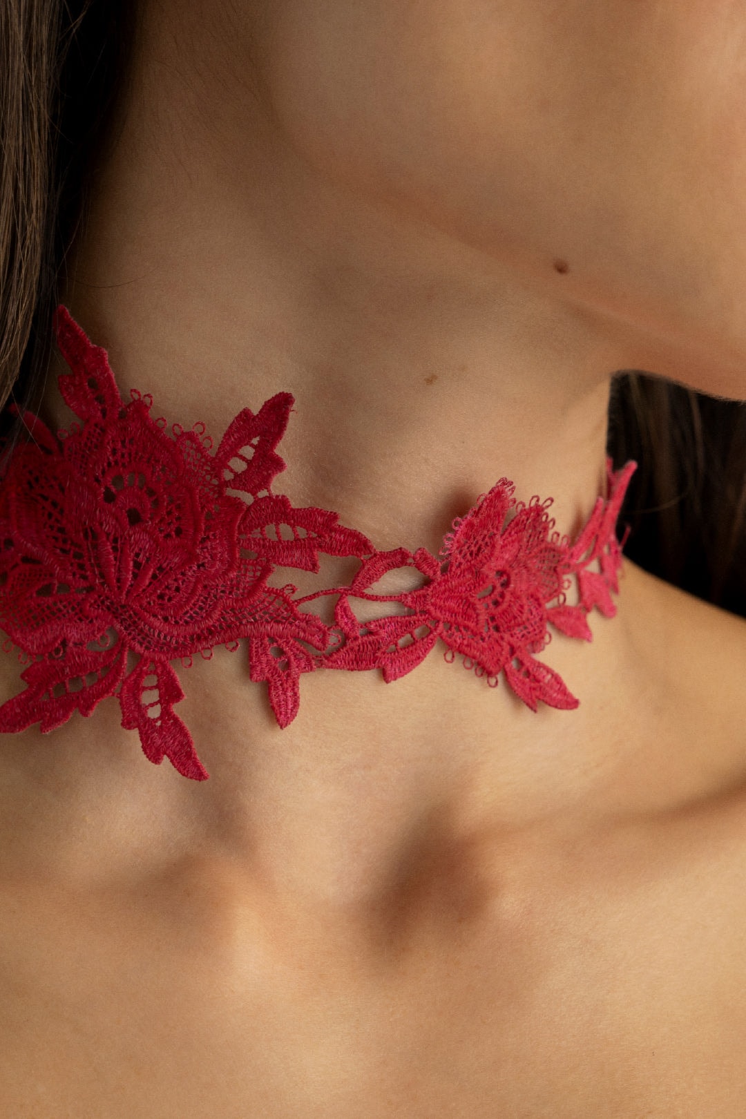CHOKER AGUSTINA ROJO CEREZA - imagen 1