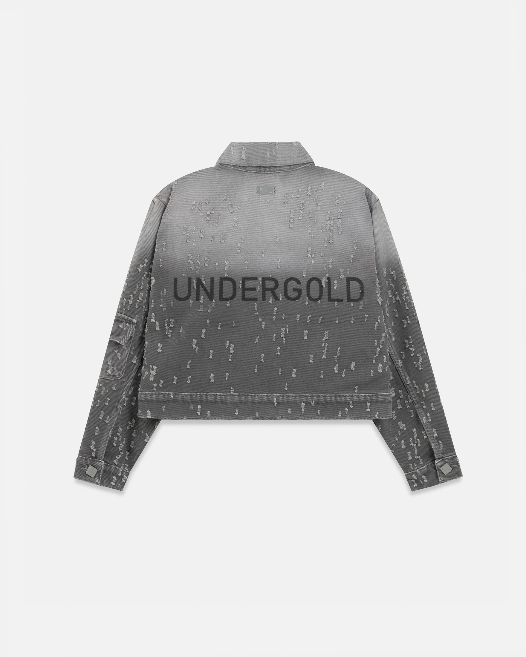 Holy State UNDRGLD Ripped Jacket Washed Gray - imagen 1