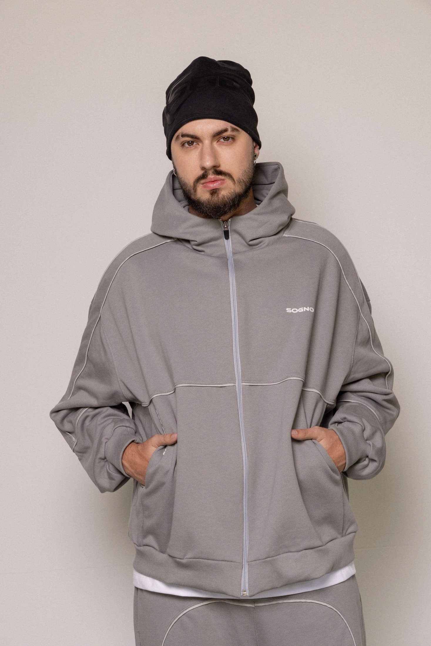 Hoodie 87/27 Sgo-Gris - imagen 1