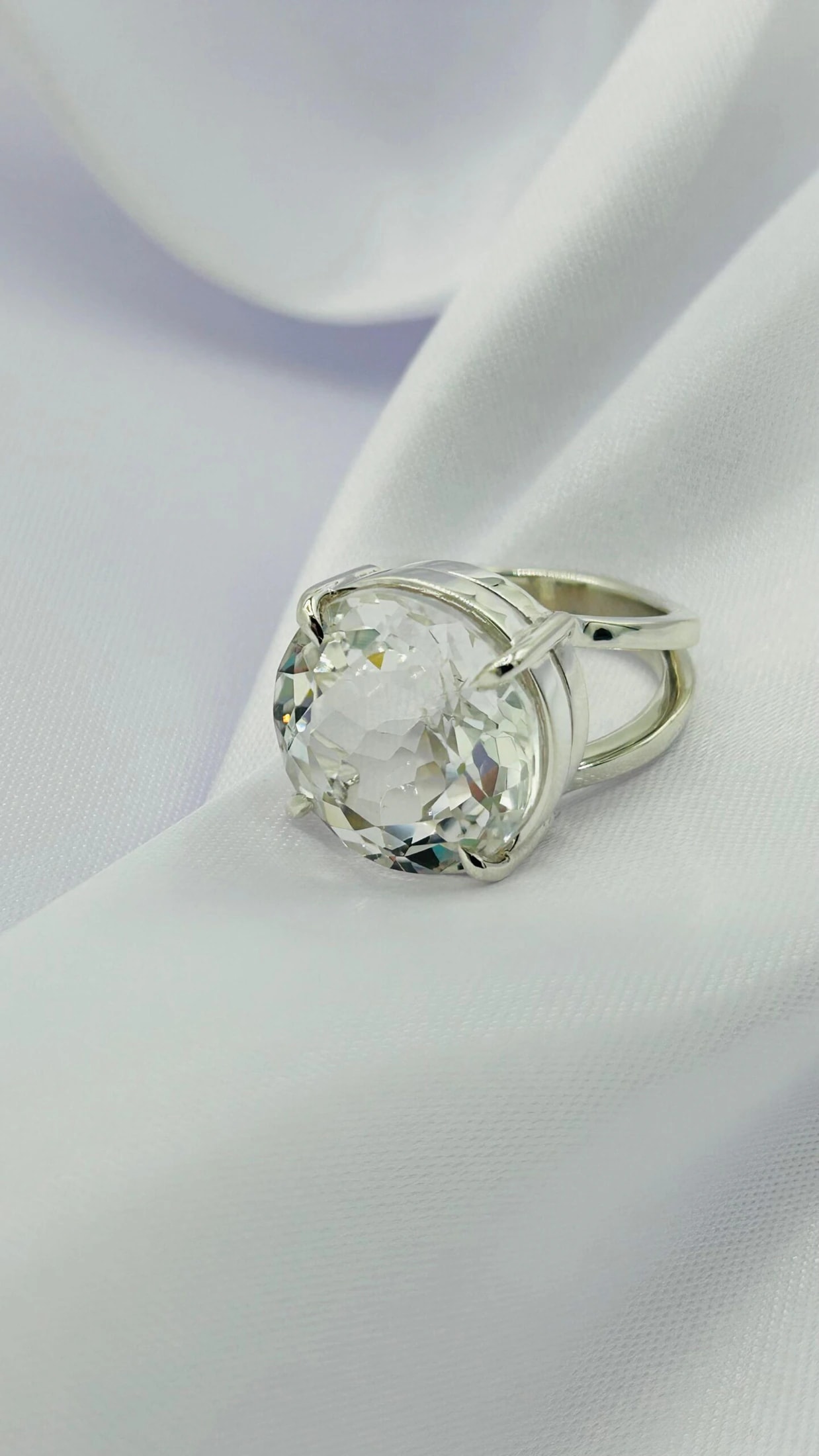 Anillo Cuarzo Transparente Circular - imagen 1
