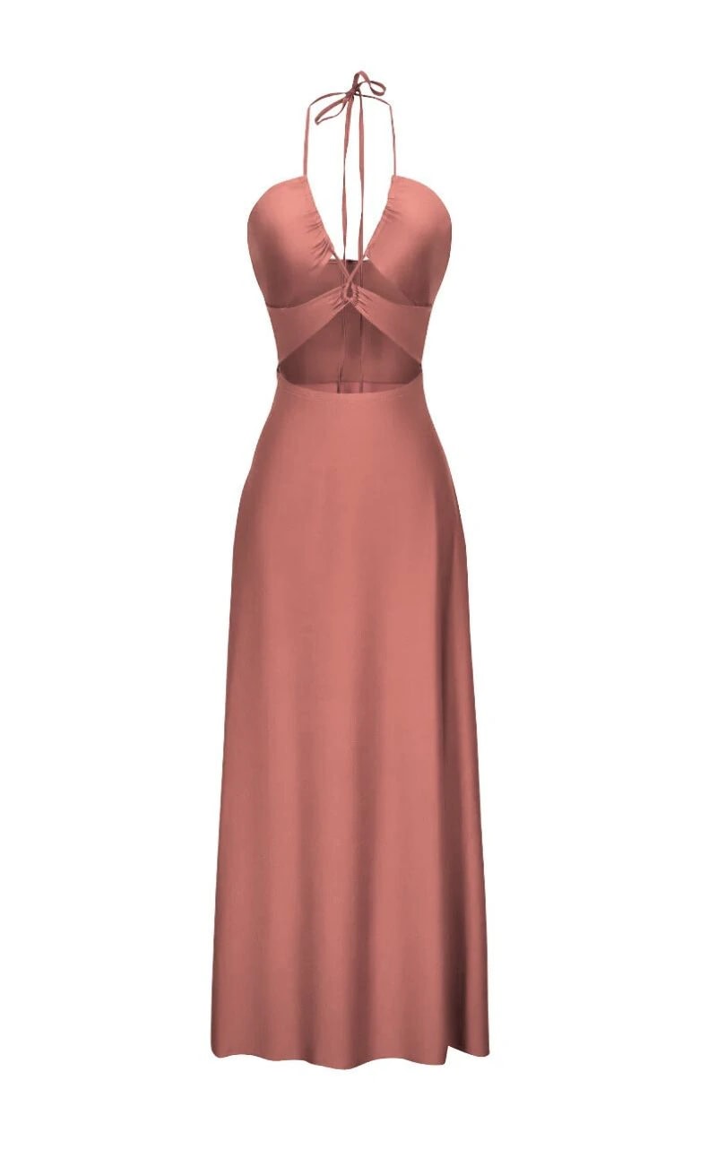 VESTIDO LARGO PRIYA PALO DE ROSA - imagen 1
