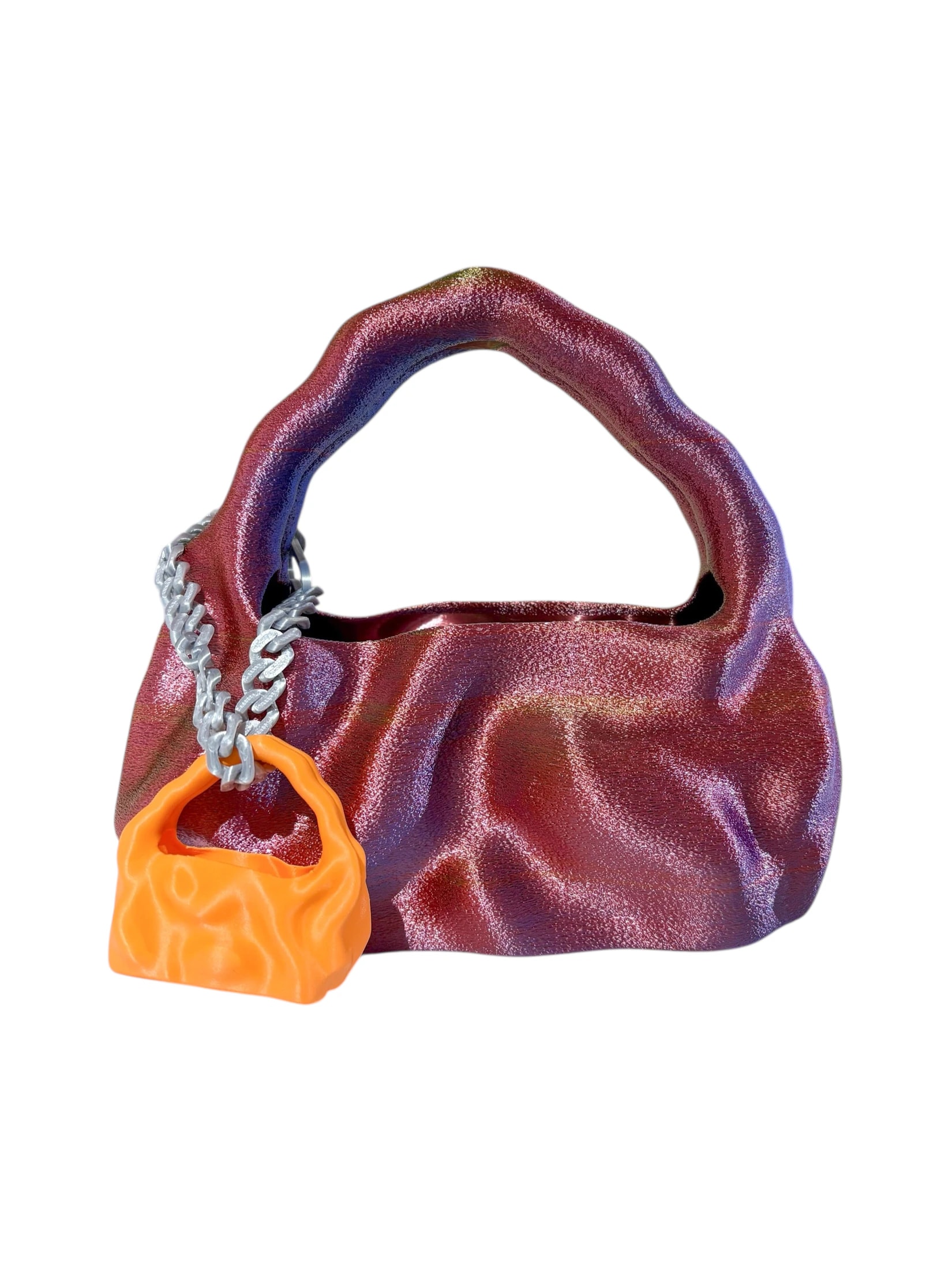bolso grande cosmic water azul púrpura rosado oro - imagen 1