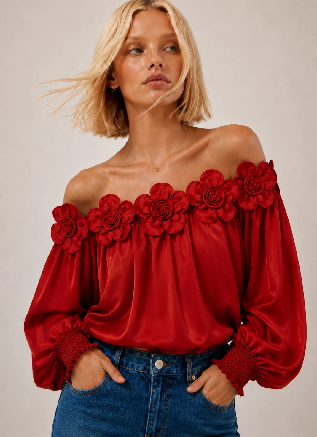 Blusa Magnoleah rojo - imagen 1