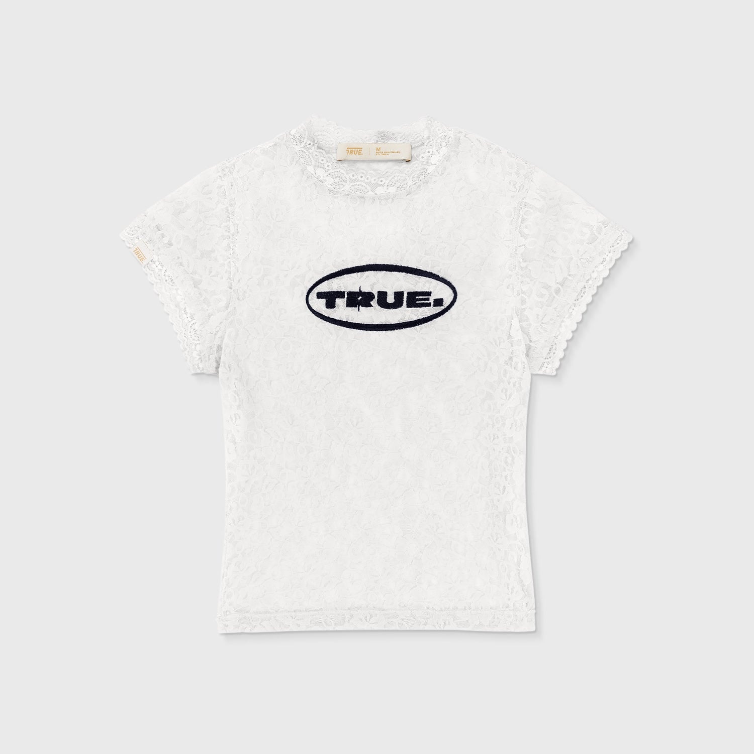 Floral Lace Baby Tee - Cream - imagen 1