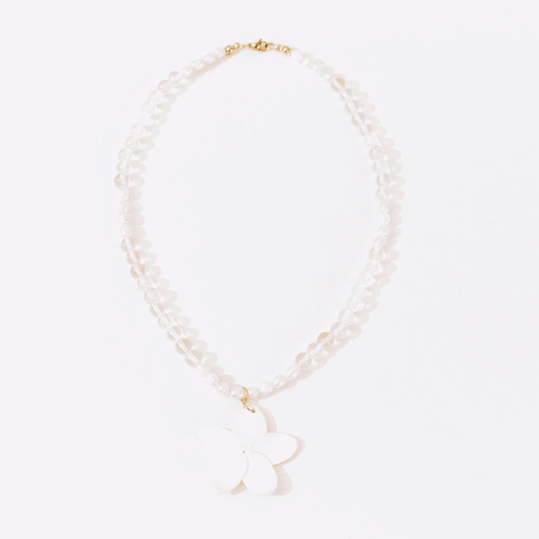 Collar Flor Perlas - imagen 1