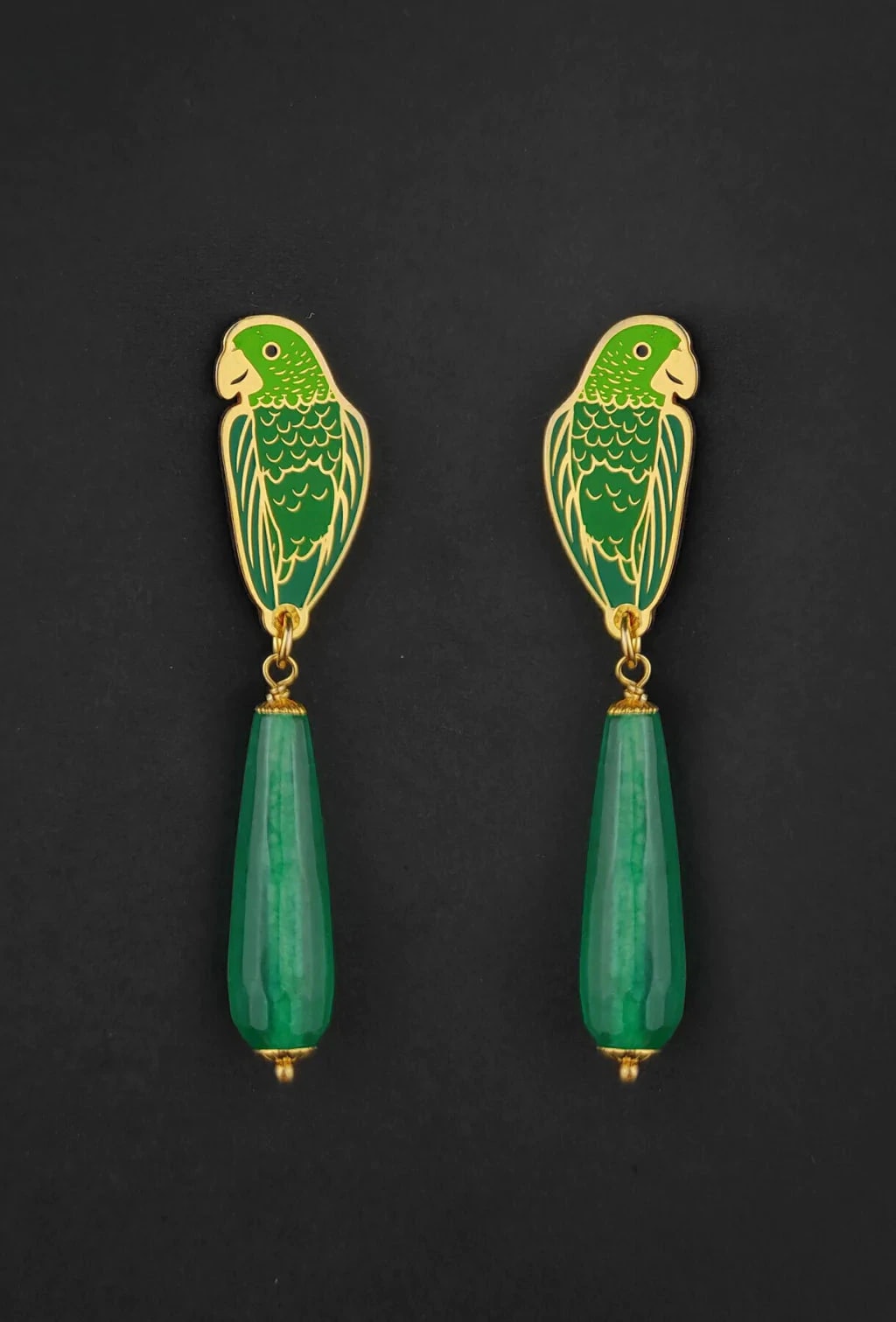 ARETES PERIQUITOS VERDES - imagen 1