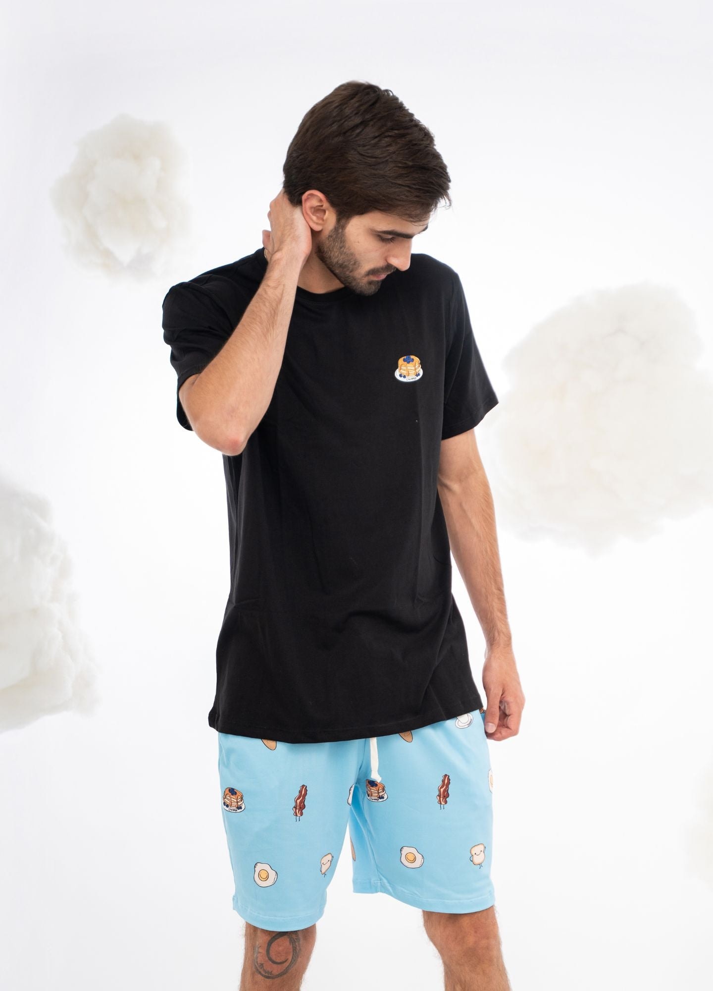 Conjunto Short Desayuno - Celeste - imagen 1