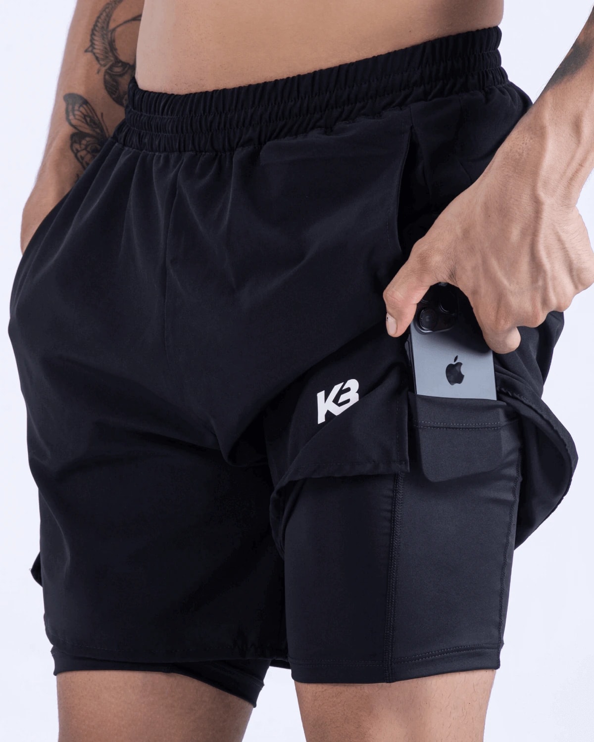 Pantaloneta Con Licra Y Bolsillo┃KBMEN RF.103 - imagen 1