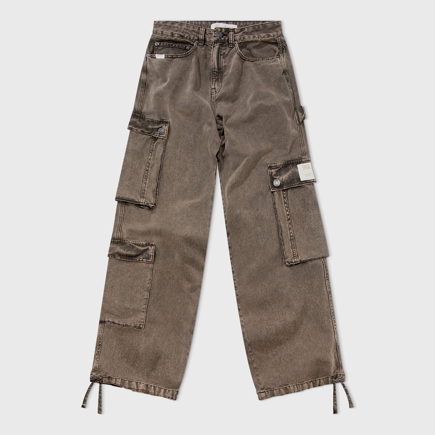 Cargo Multi-Pocket Pants - Washed Dark Brown - imagen 1
