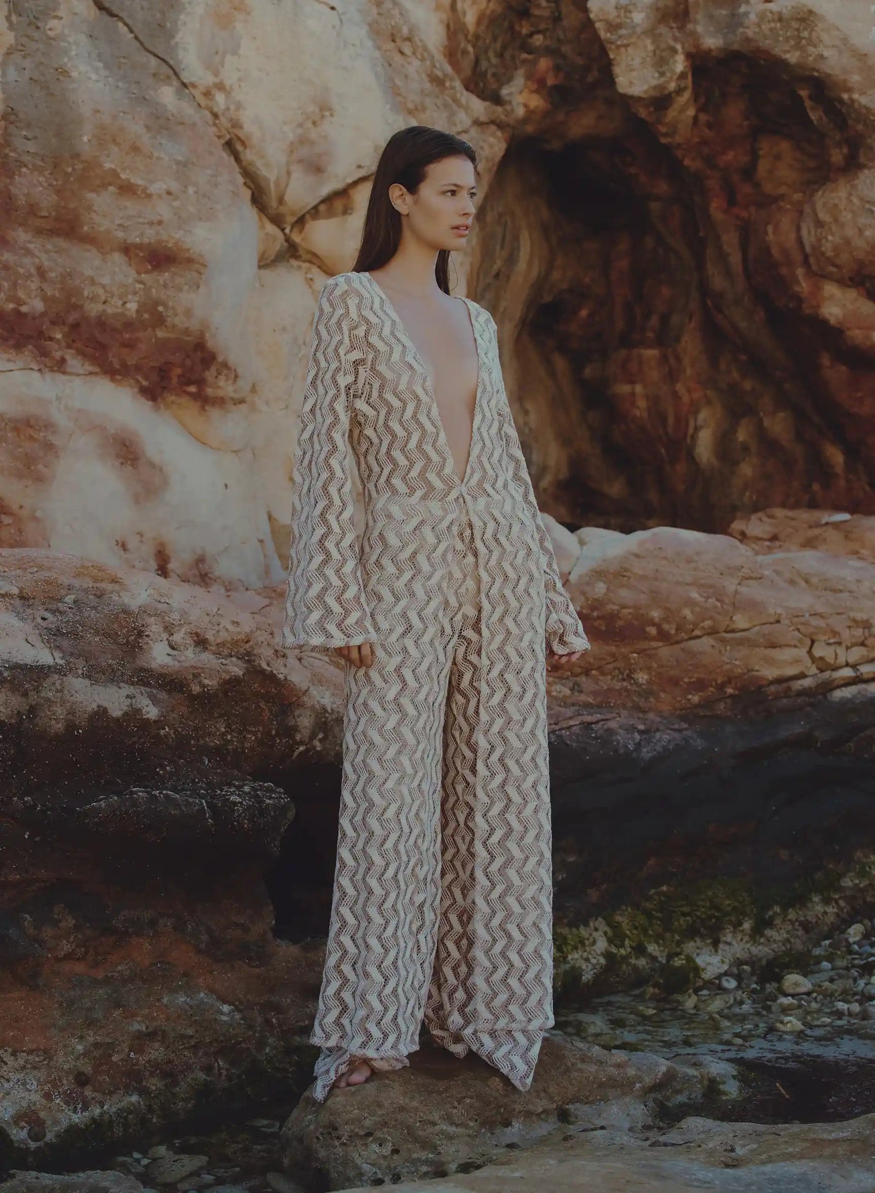 Pantalón Yera Zigzag Sand - imagen 1