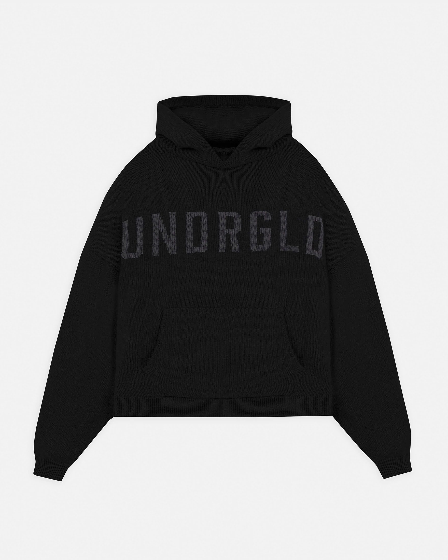 Basics UNDRGLD Knitted Hoodie Black - imagen 1