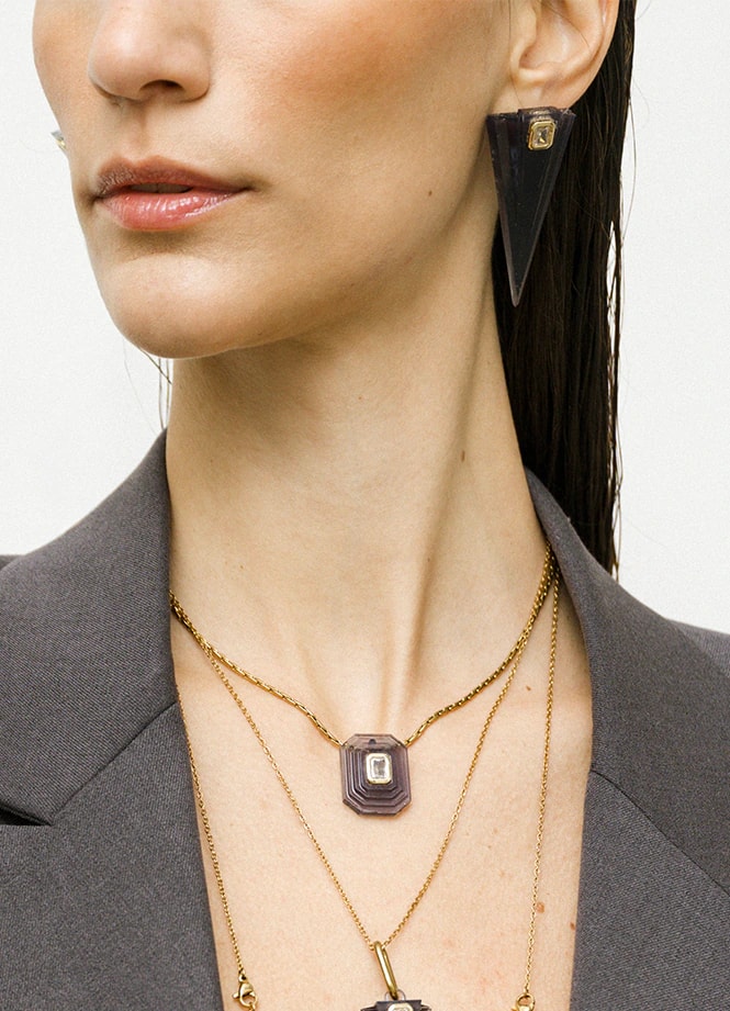 OTTAGONO - SMOKY NECKLACE - imagen 1