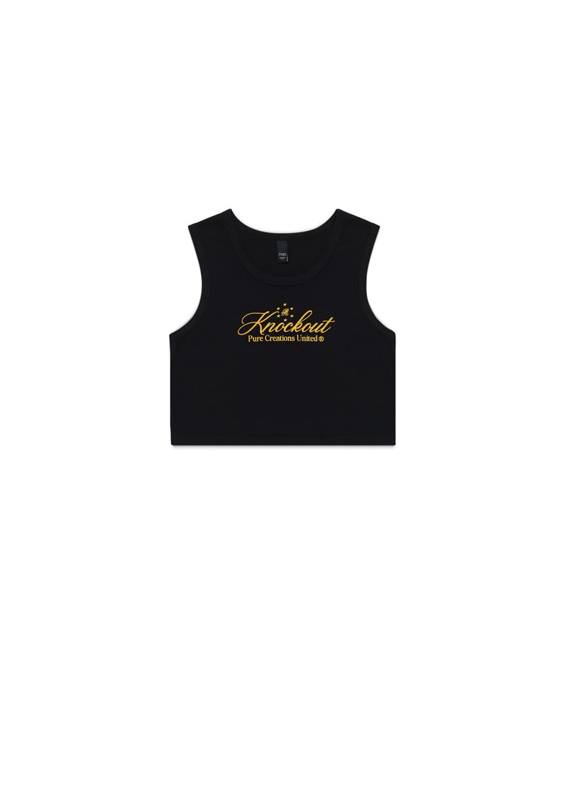 knockout black crop top - imagen 1