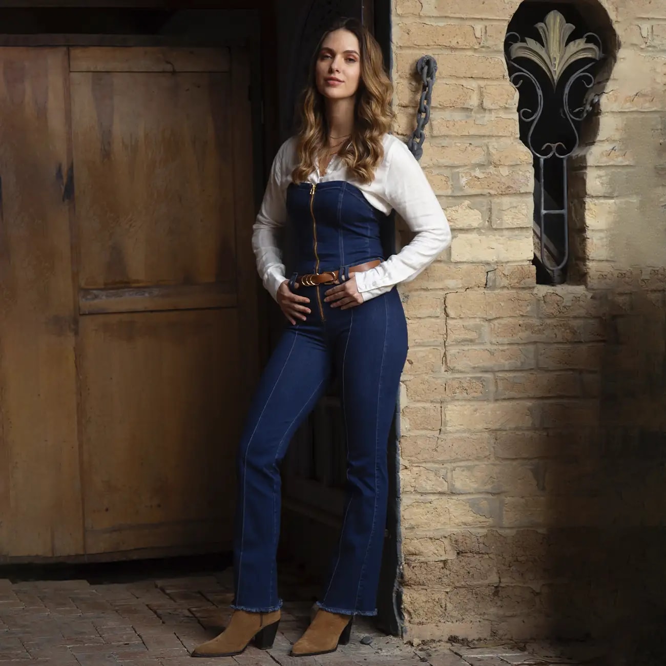 Enterizo Denim Straight Muss - imagen 1