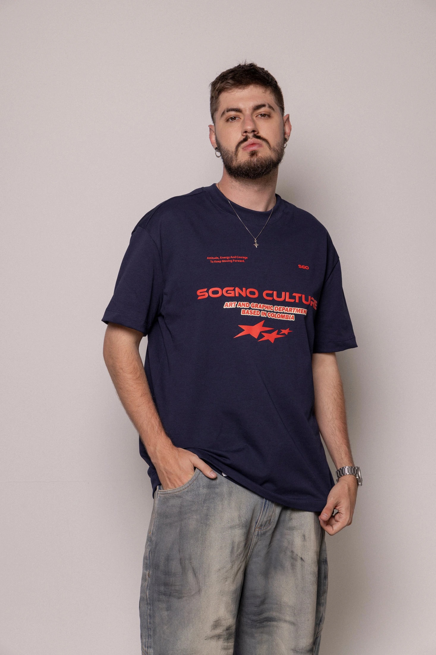 Camiseta Regular Culture-Azul - imagen 1