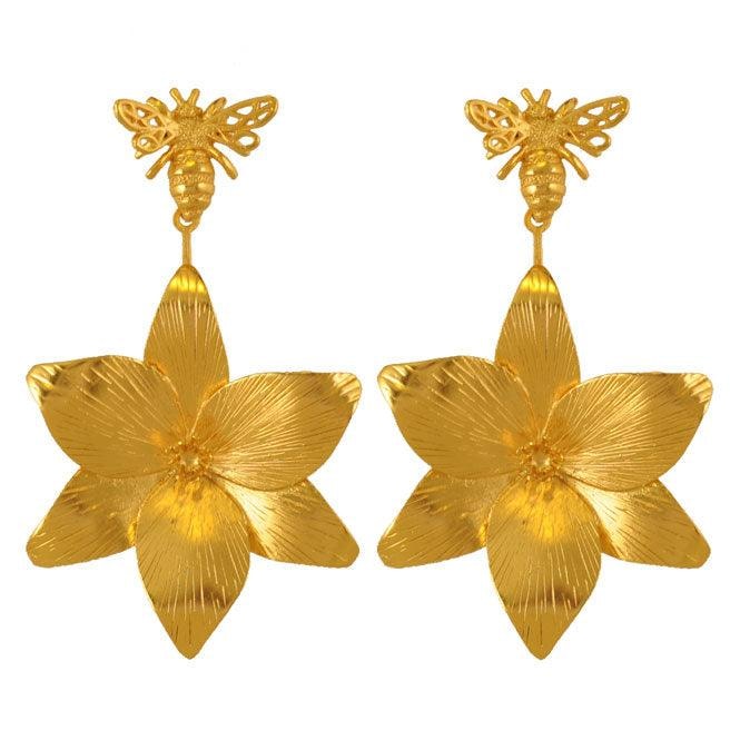Arete dorado grande Vuelo de Vida - imagen 1