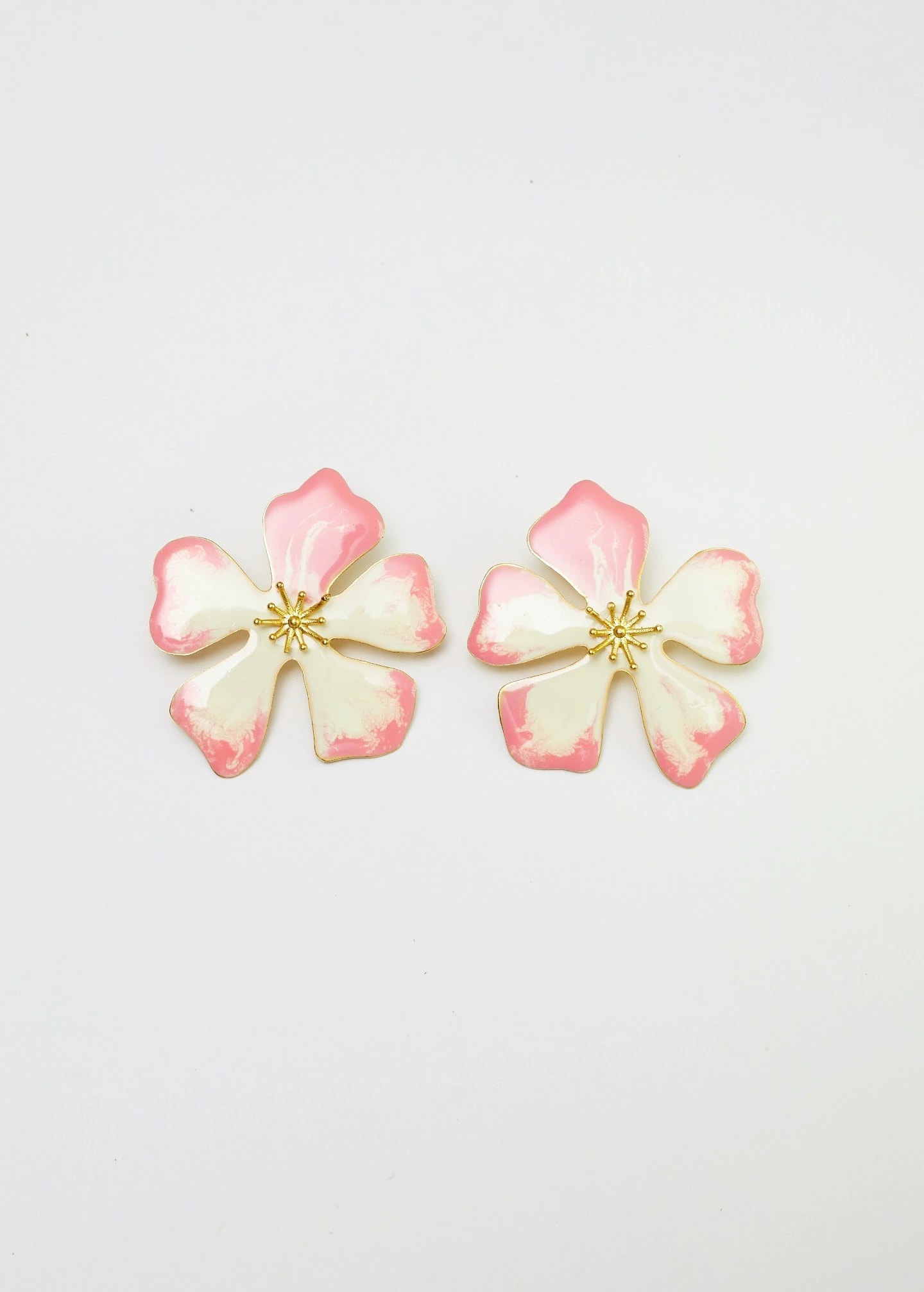 Aretes Aurora Maxi rosa swirl - imagen 1