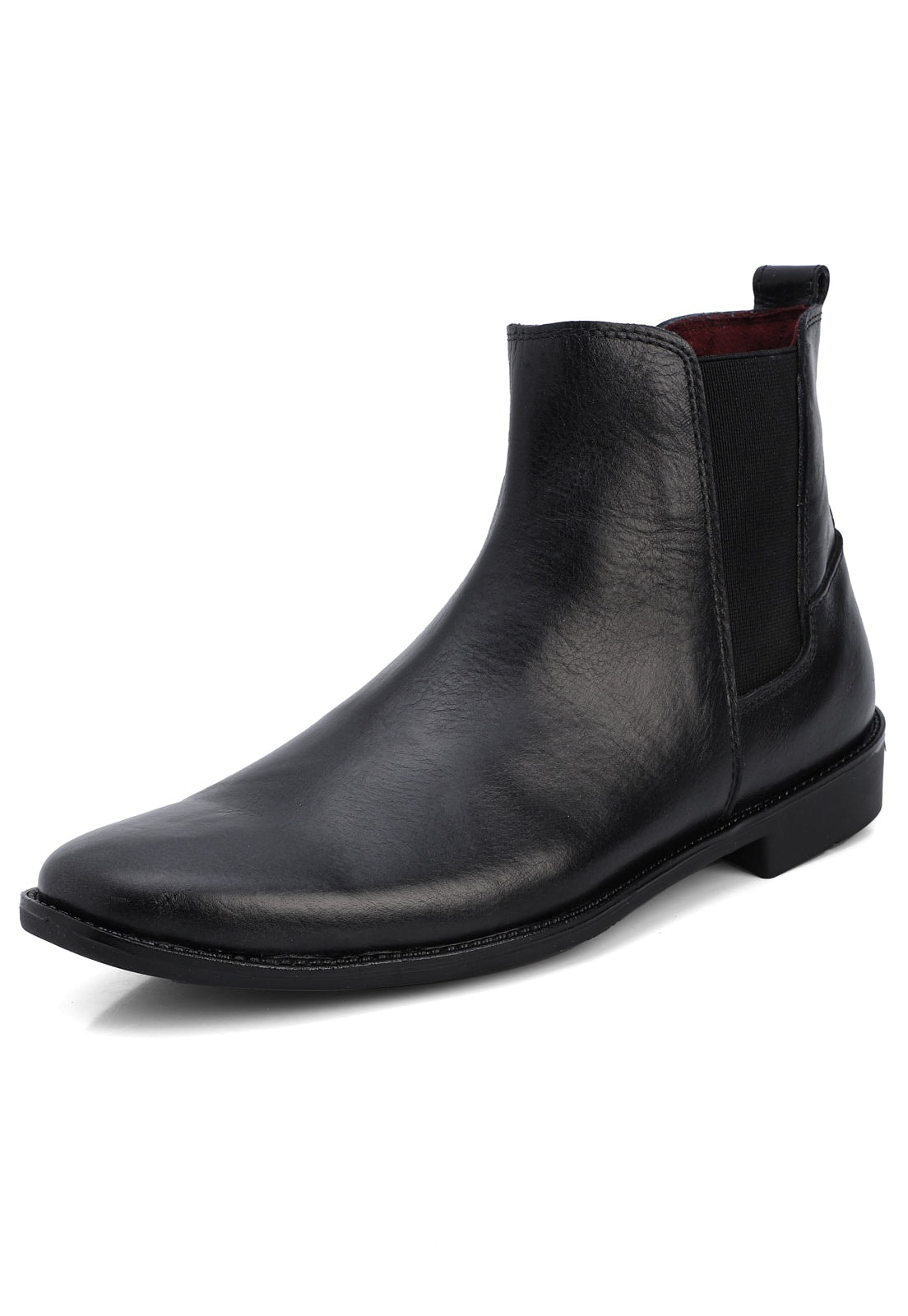 Botines chelsea negros en cuero - imagen 1