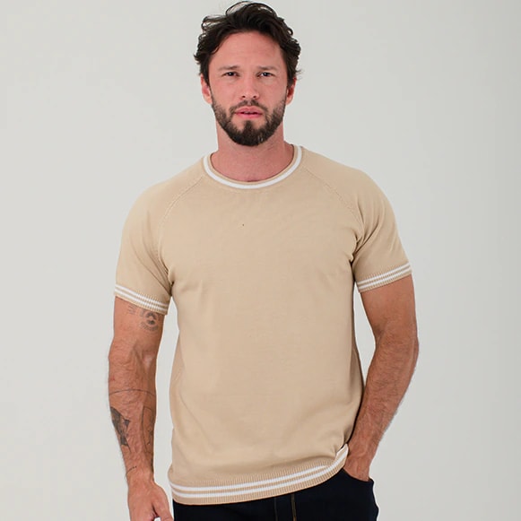 T-SHIRT MODA TEJIDO HOMBRE - imagen 1
