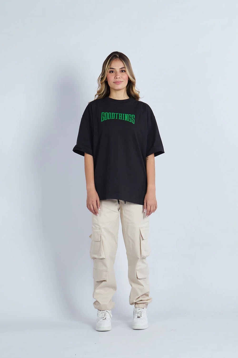 Camiseta oversize estampado Good Things Negro | DROP 03 | - imagen 1