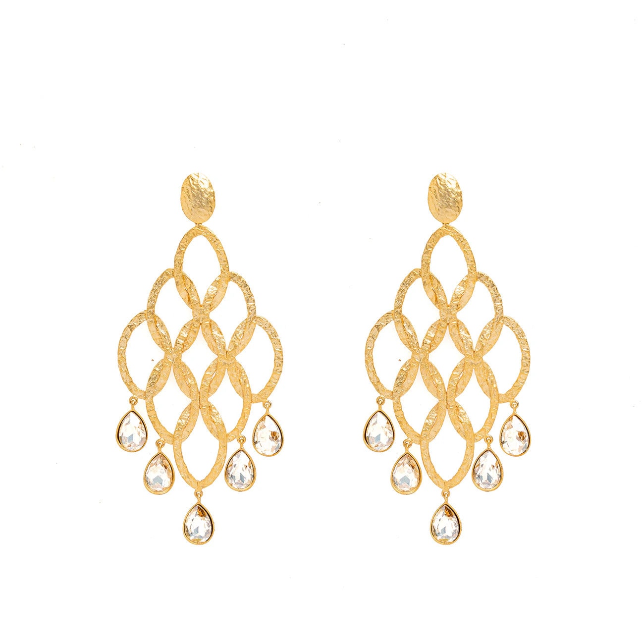 ARETES CROPS CIRCLE CHANDELIER CRISTAL - imagen 1