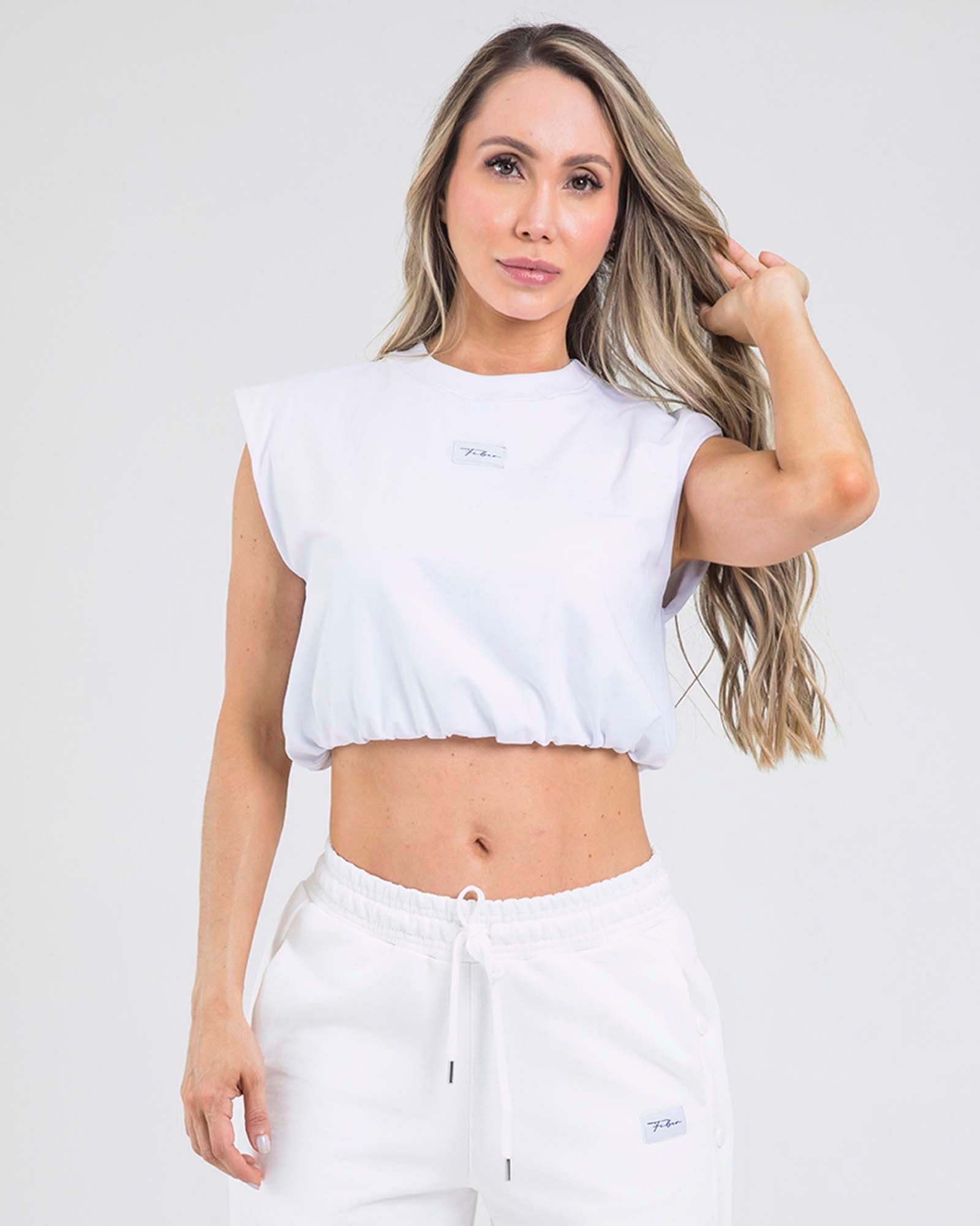 Blusa sisa urban core blanco outdoor FIBER - imagen 1