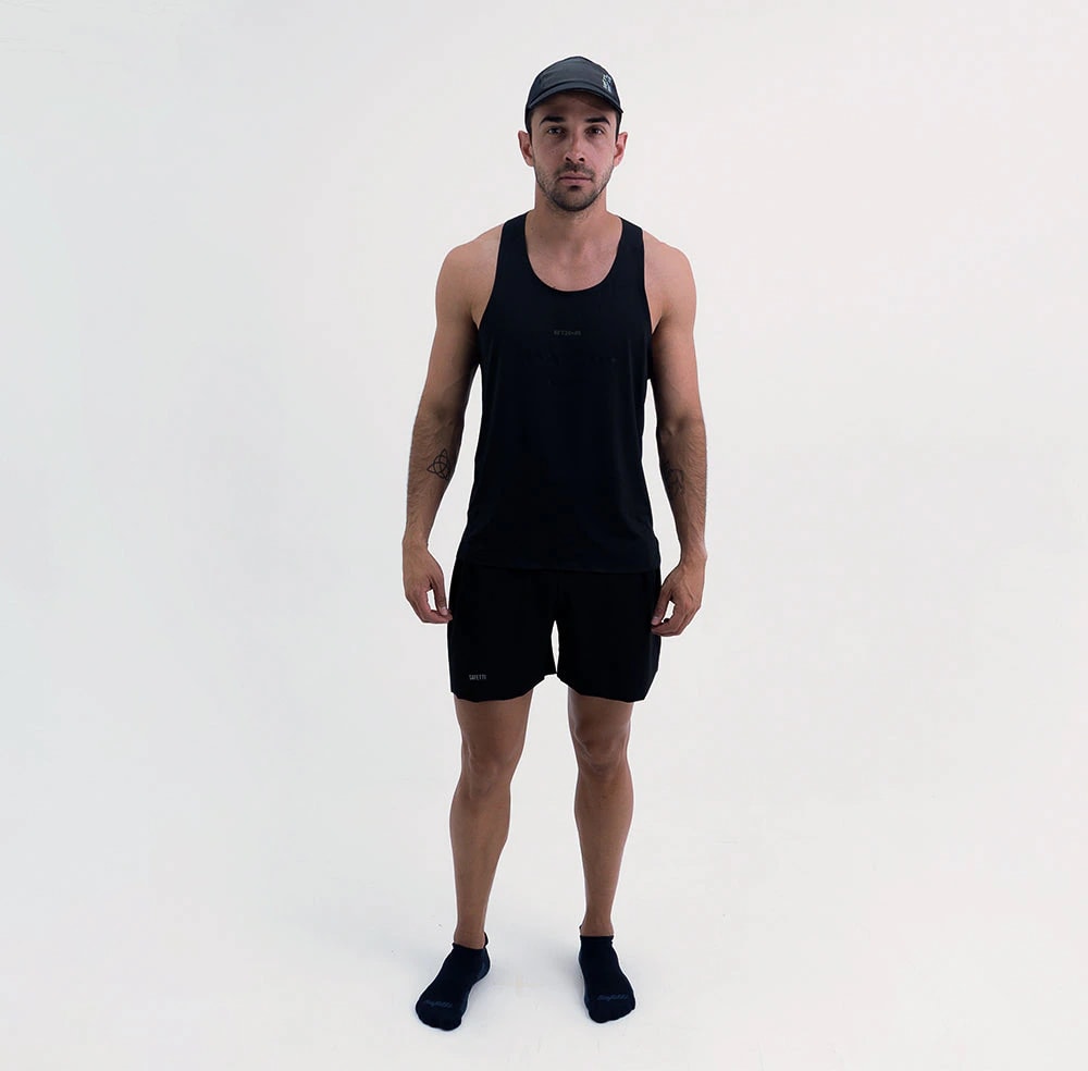 CAMISETA RUNNING MANGA SISA LEVIT BLACK PARA HOMBRE - imagen 1