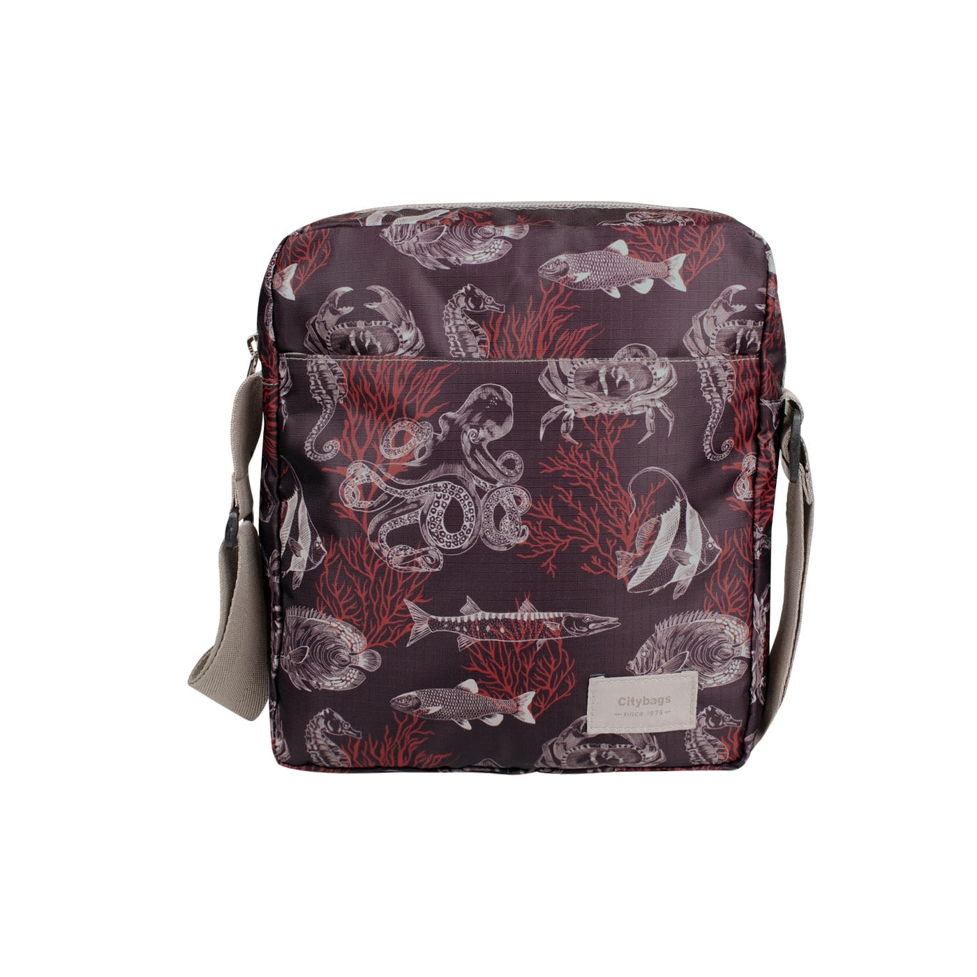 Bolso Manos libres Viajero Citybags Ultra Estampado Coral - imagen 1