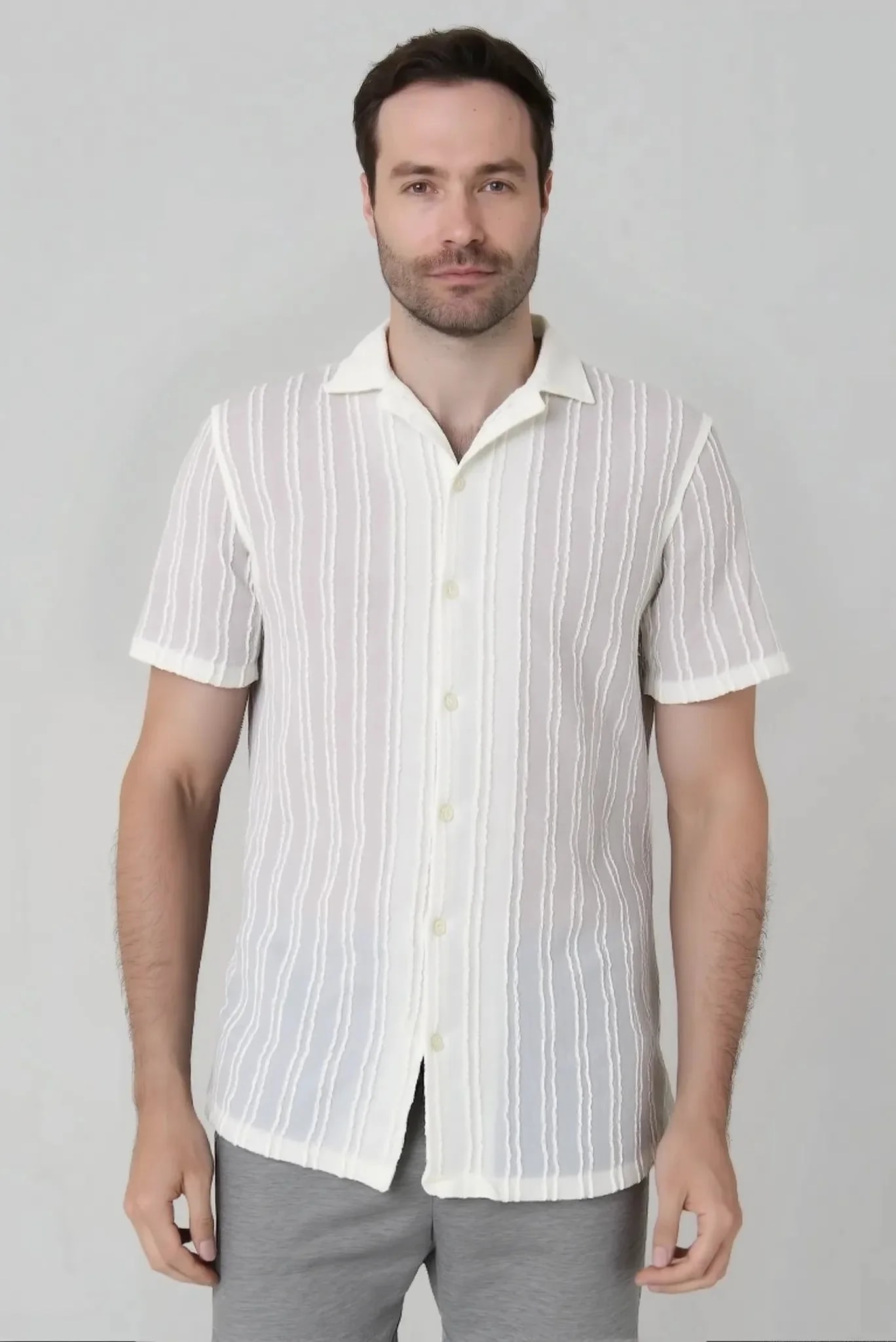 Camisa tejida manga corta Jon Sonen - imagen 1