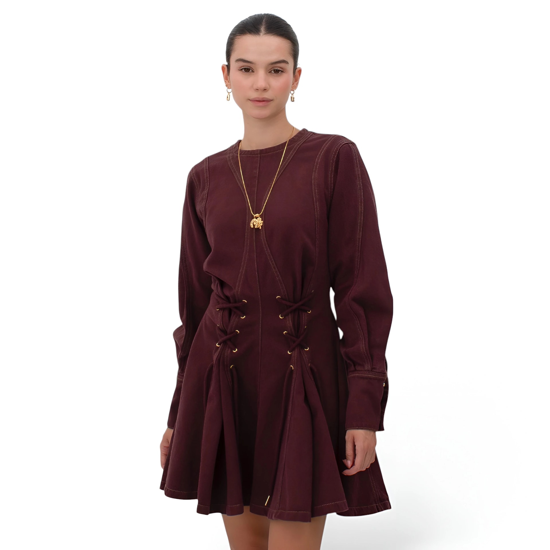 VESTIDO ALIC VINO - imagen 1
