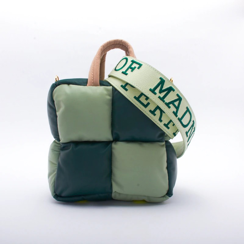 CANDELARIA bag MINT + forest GREEN. - imagen 1