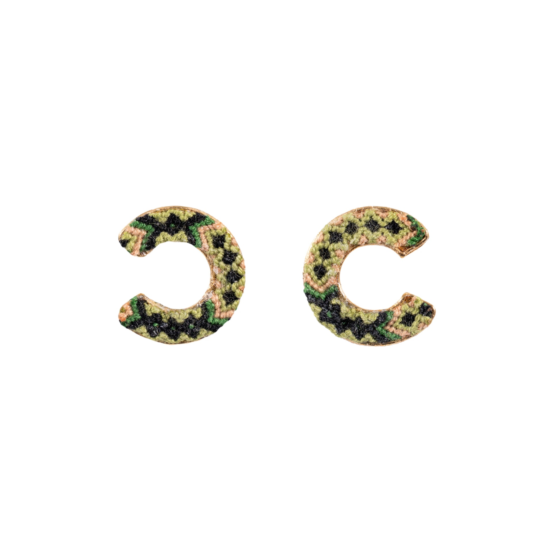 Wayuu Jolotsü  Earrings | Nature Green - imagen 1