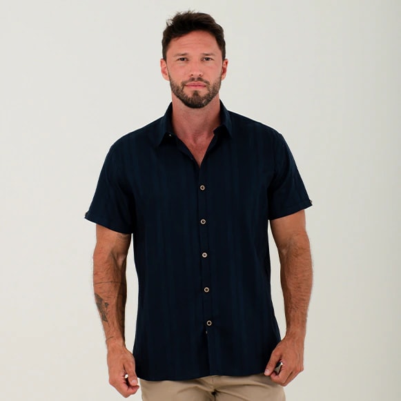 CAMISA MC 100% ALGODON TEXTURA HOMBRE - imagen 1