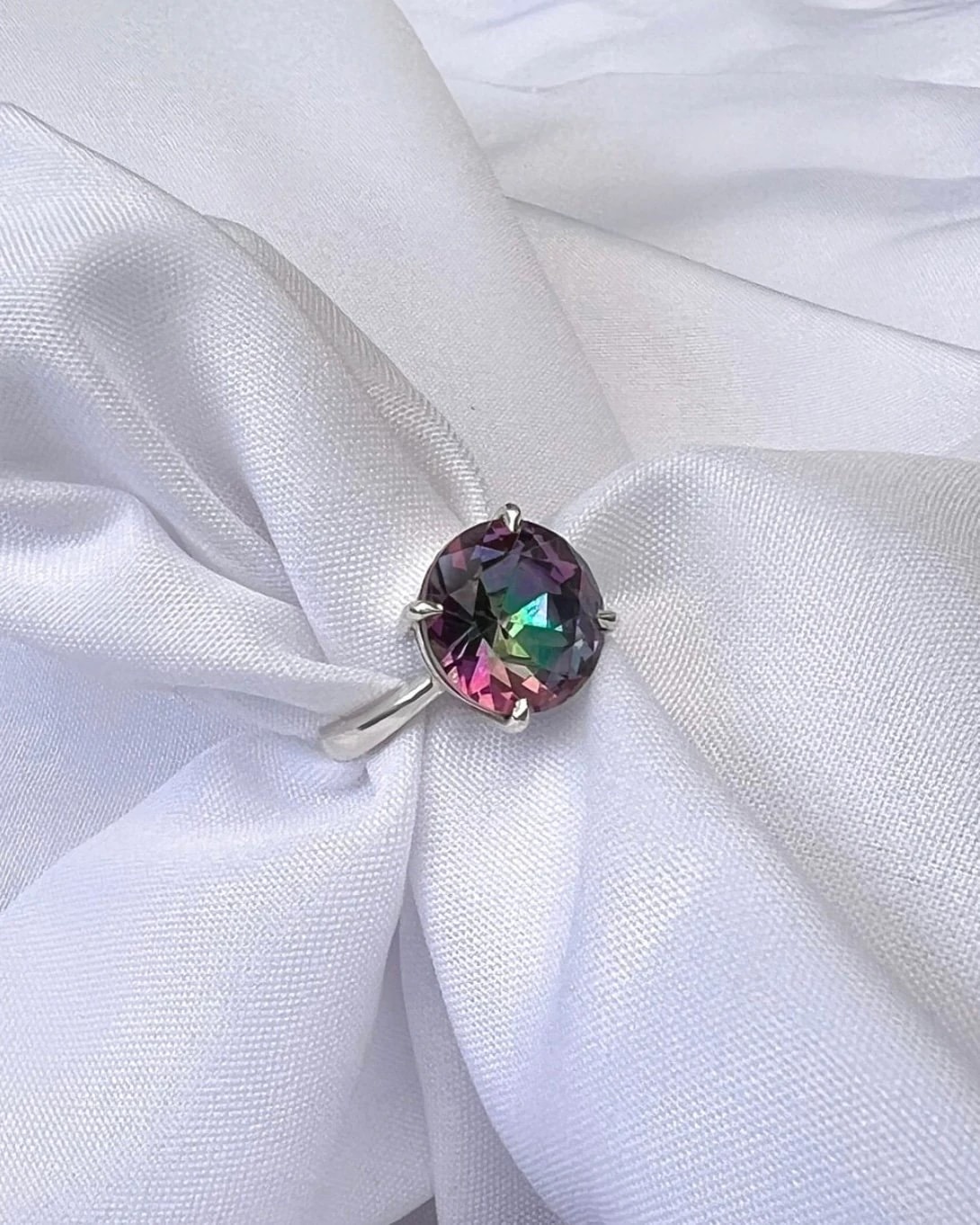 Anillo Topacio Mistico Redondo - imagen 1