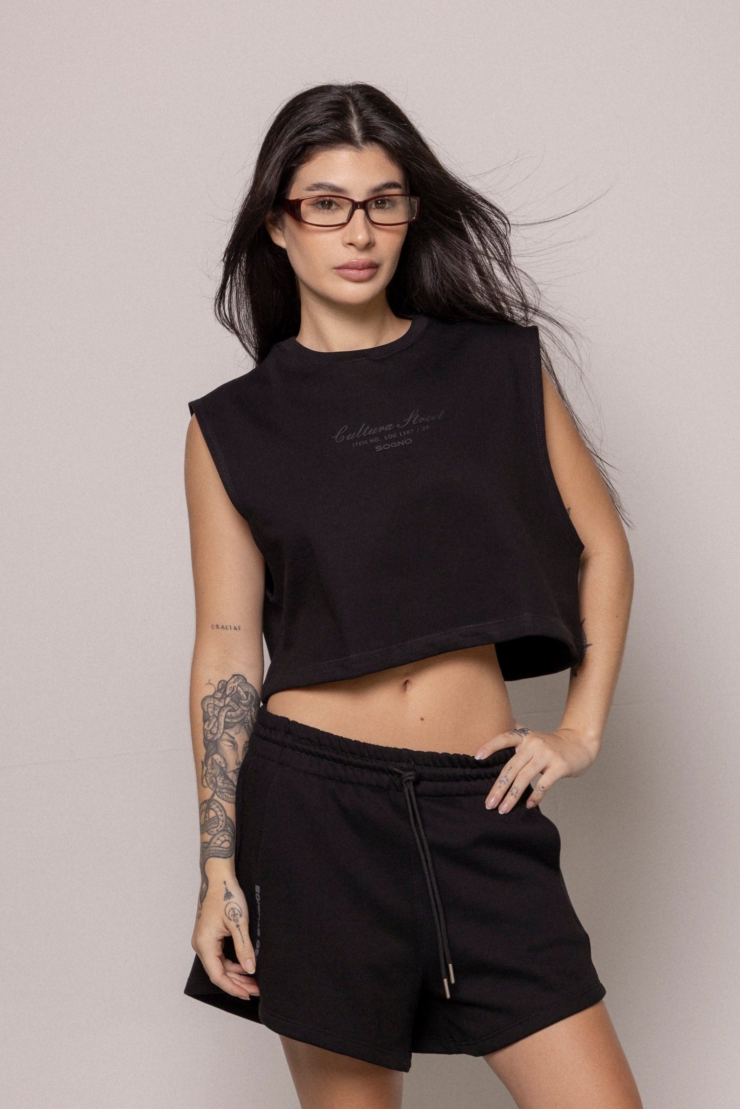 Camisilla 8727 Sgo Dama-Negra - imagen 1