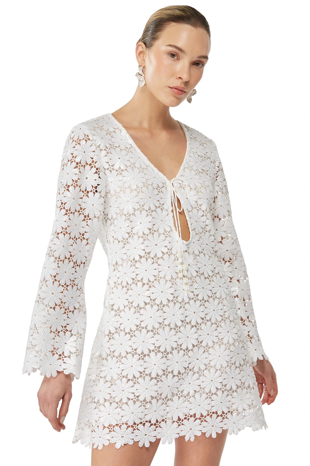SERAPHINE MINI DRESS WHITE - imagen 1