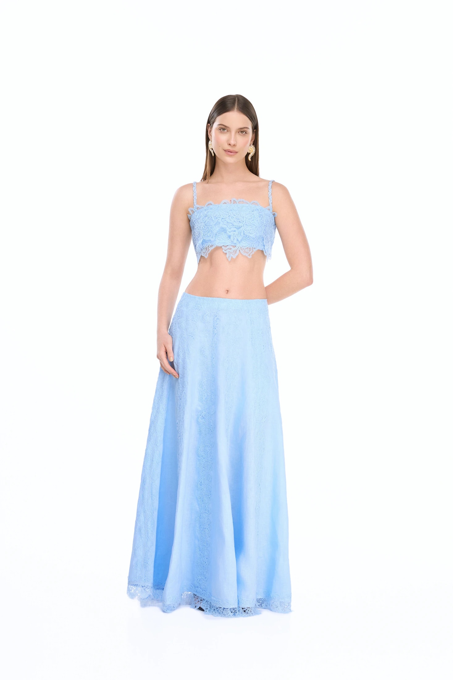 RESPLANDOR MAXI SKIRT BLUE - imagen 1