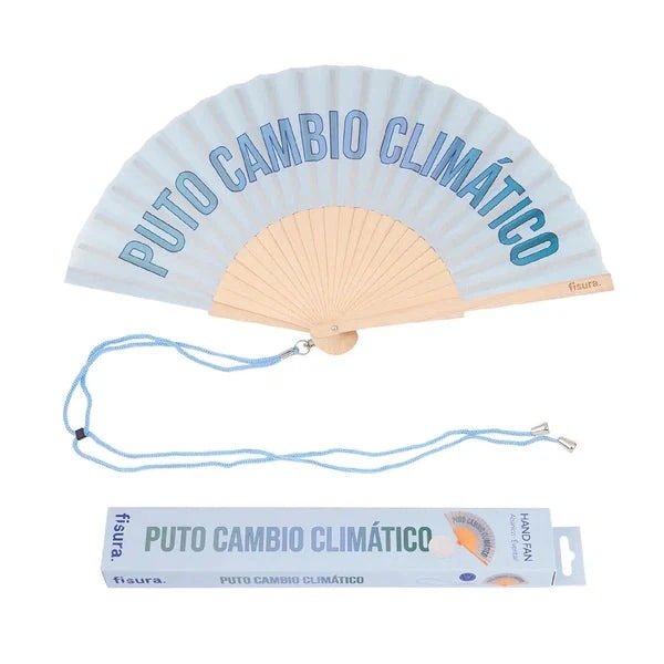 Abanico Puto Cambio Climatico Azul - imagen 1