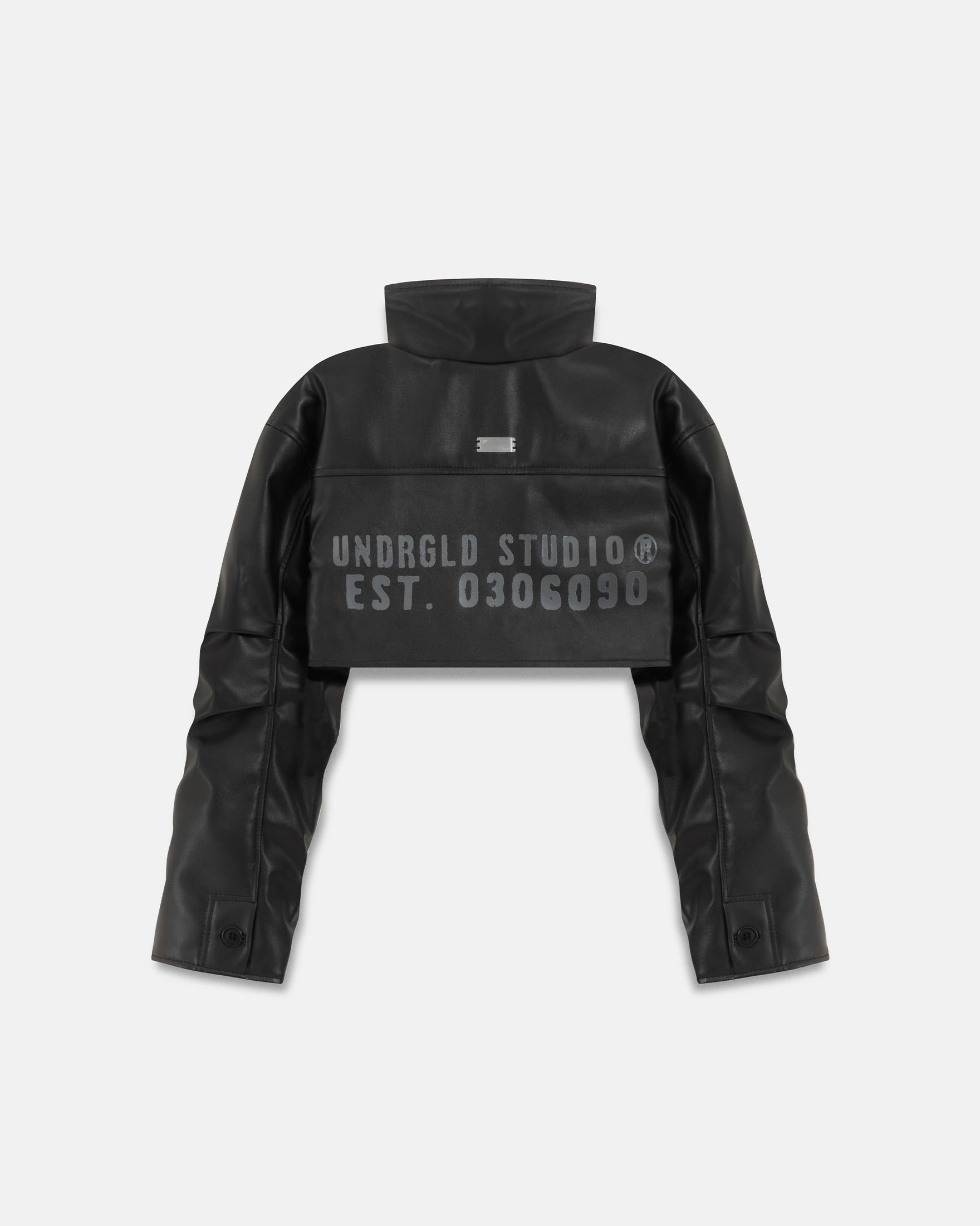 Spring Worn Logo Cropped Jacket Black - imagen 1